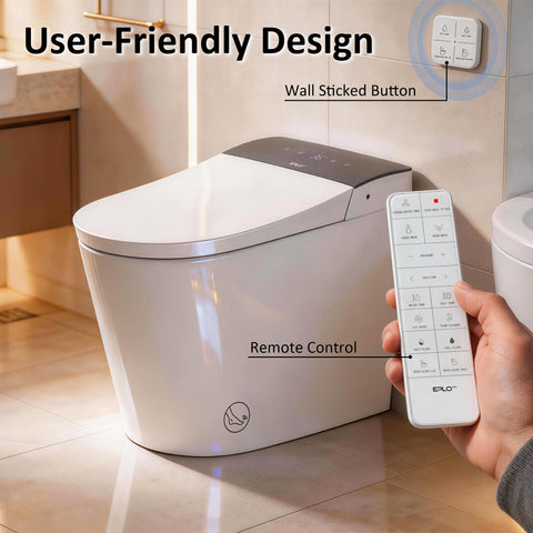 EPLO M3 Smart Elongated toilet Bidet ADA Compliant WaterSense Moving Dryer UVC Sanitize