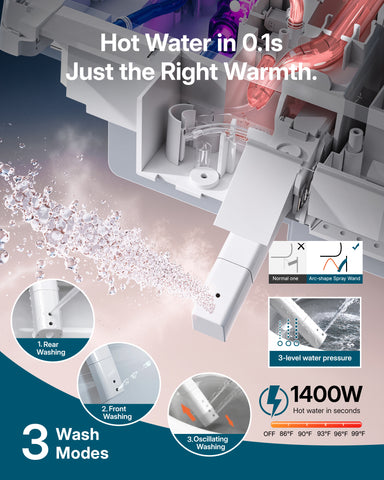 EPLO U8MAX Smart Toilet with Bidet & 1000g Power Flush, UVC Water Tretment, ADA Chair Height, Auto Flush