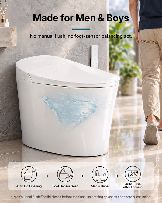 EPLO E18MAX Smart Toilet with Bidet - 1000g Power Flush AUTO Open/Close Moving Dryer