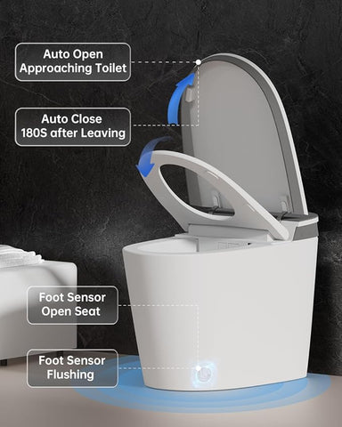 EPLO U8MAX Smart Toilet with Bidet - 1000g Power Flush ADA Compliant Moving Dryer Auto Flush