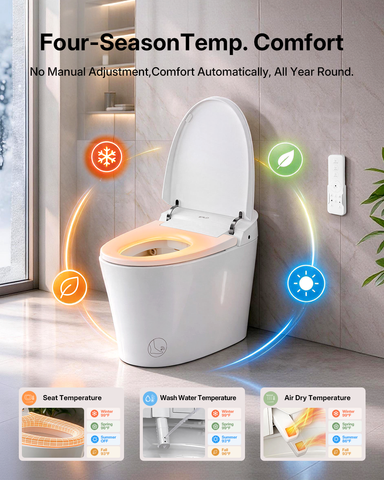 EPLO E18MAX Smart Toilet with Bidet - 1000g Power Flush AUTO Open/Close Moving Dryer