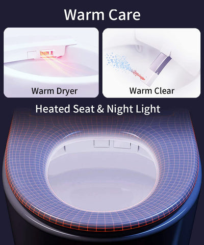 EPLO DP7 Smart Elongated toilet Bidet One-piece Auto Flush Heated Seat