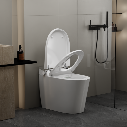 EPLO X9 Smart Elongated toilet Bidet ADA Compliant AUTO Open/Close Foam shield Warm dryer