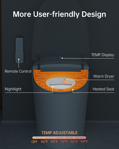 EPLO E18PRO Smart Toilet with Bidet - One-piece Auto Flush Heated Seat