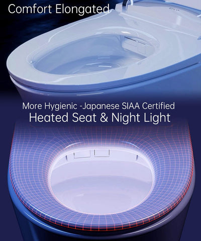 EPLO EQ7/IX7 Smart Toilet with Bidet - ADA Compliant Auto Flush Foam shield
